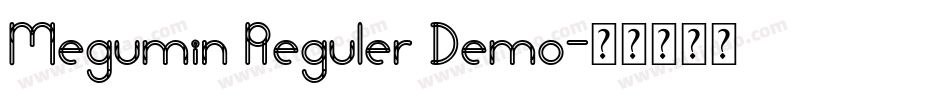 Megumin Reguler Demo字体转换